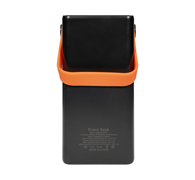Повербанк 90000mAh Power Bank Kraft KPB-2490FCL Black 22.5W QC3.0 LED-ліхтар