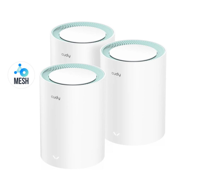 Маршрутизатор WiFi Mesh-система WiFi 5 Cudy M1300 (3-Pack) 3 штуки дводіапазонні гігабітні AC1200