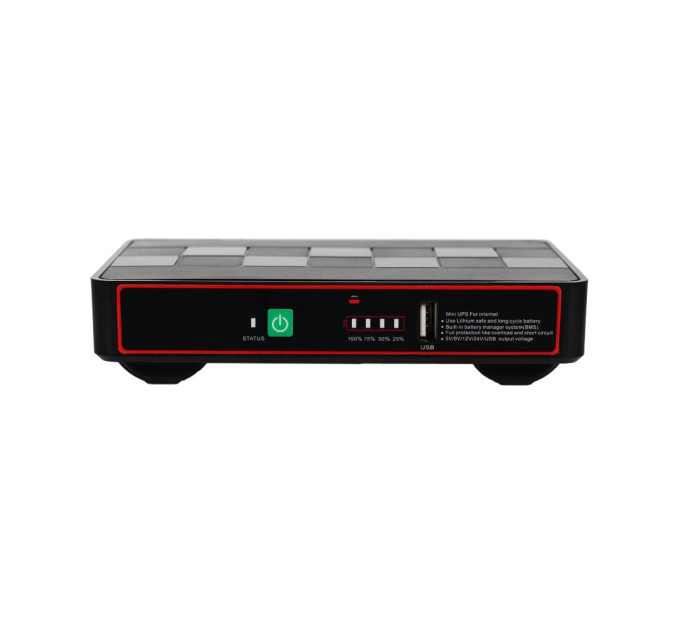 Источник бесперебойного питания DC UPS Kraft KRF-MUPS-1812 5V/9V/12V/24V/PoE, LiFePO4 2*6Ah, для роутера и медиаконвертера
