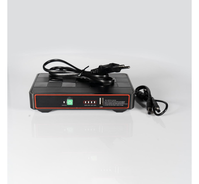 Источник бесперебойного питания DC UPS Kraft KRF-MUPS-1812 5V/9V/12V/24V/PoE, LiFePO4 2*6Ah, для роутера и медиаконвертера