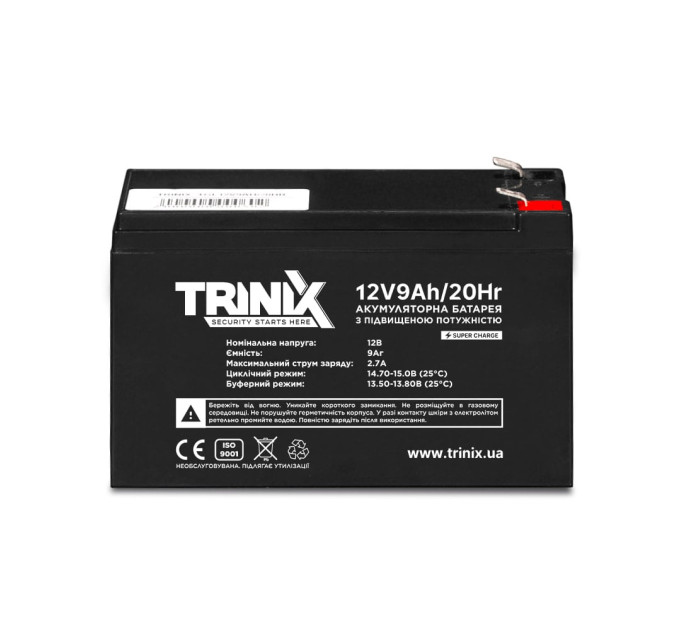 Аккумуляторная батарея гелевая 12В 9Ач Trinix TGL12V9Ah/20Hr GEL Super Charge