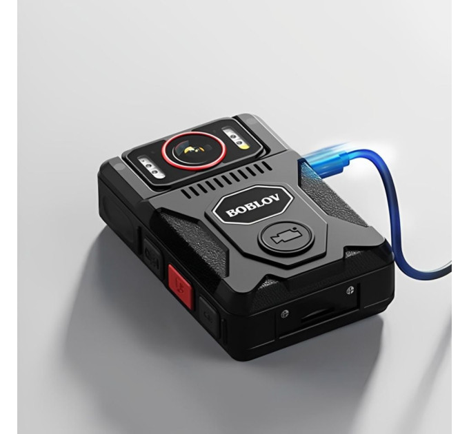 Нагрудный видеорегистратор Boblov M7 PRO 4K 128GB GPS