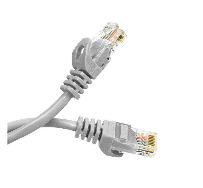 Патч-корд мережевий Trinix UTP, RJ-45, CAT.5 1m Gray