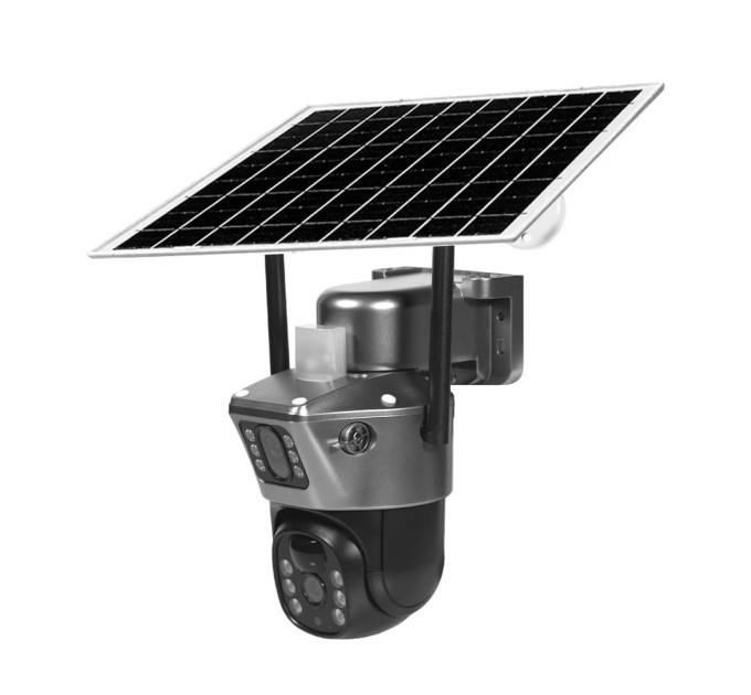IP PTZ-відеокамера автономна з 4G та сонячною панеллю Light Vision 2Mp+2Mp VLC-9192IG/2C (Solar) Silver f=4mm, на акумуляторних батареях