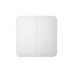 Розумний двоклавішний прохідний вимикач Ajax LightSwitch (2-gang/2-way) Jeweller (white/білий)