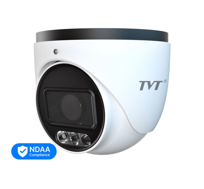 IP-відеокамера 8Mp TVT TD-9585S4-C(D/AZ/PE/AW3) White f=2.8-12mm, ІЧ+LED-підсвічування, з мікрофоном