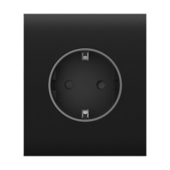 Фронтальна панель Ajax CenterCover (basic) [type F] black/чорна для розетки Outlet (type F)