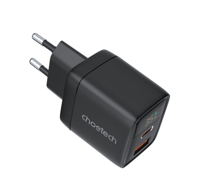 Сетевое зарядное устройство для Choetech PD6052 PD35W GAN A+C Black