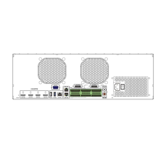 IP-відеореєстратор 256-канальний 16Mp TVT TD-33256H16-A3H