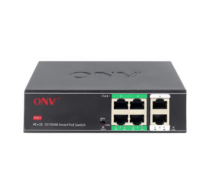 PoE-комутатор некерований 6-портовий ONV-H1064PSD з 4 портами PoE