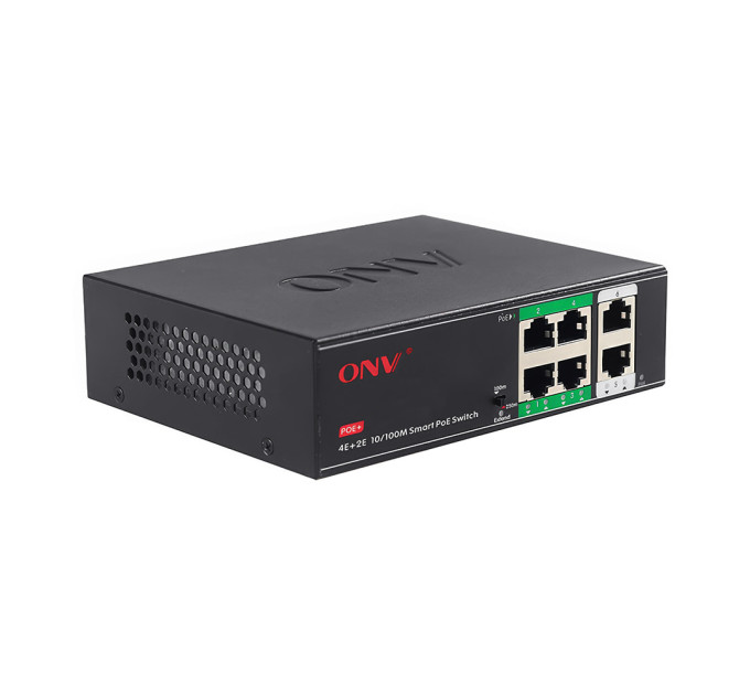 PoE-комутатор некерований 6-портовий ONV-H1064PSD з 4 портами PoE