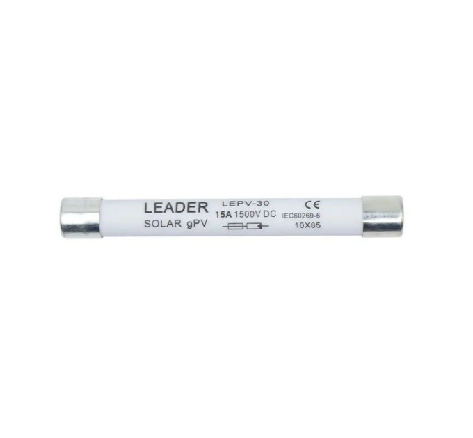 Плавкий запобіжник 15A 1500V Leader FSKDC15AL для сонячних панелей