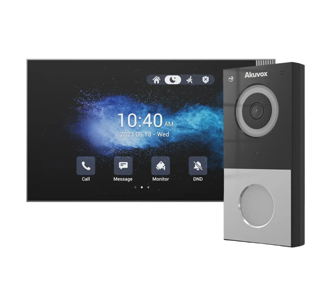 Комплект IP-видеодомофона Akuvox: домофон с WiFi 8" S563W + видеопанель 2Mp DB01 (DB01 + S563W) Комплект IP-видеодомофона Akuvox: домофон с WiFi 8" S563W + видеопанель 2Mp DB01 (DB01 + S563W)