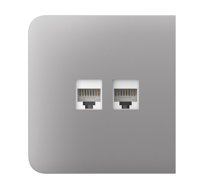 Фронтальна панель Ajax SideCover (LAN) fog/димна для інтернет-розетки Outlet (LAN)
