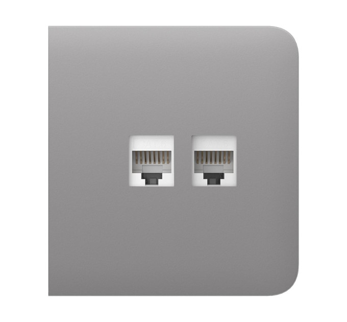 Фронтальна панель Ajax SideCover (LAN) fog/димна для інтернет-розетки Outlet (LAN)