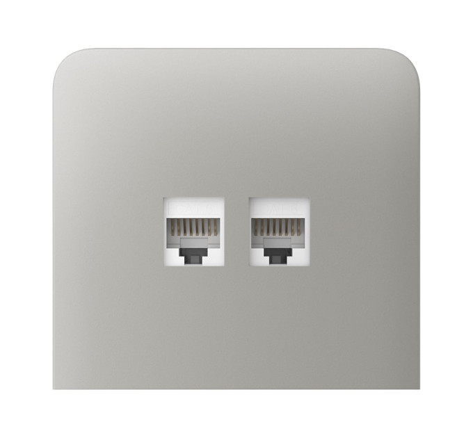 Фронтальная панель Ajax SideCover (LAN) vertical oyster/устричная для интернет-розетки Outlet (LAN)
