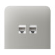Фронтальная панель Ajax SideCover (LAN) vertical oyster/устричная для интернет-розетки Outlet (LAN)