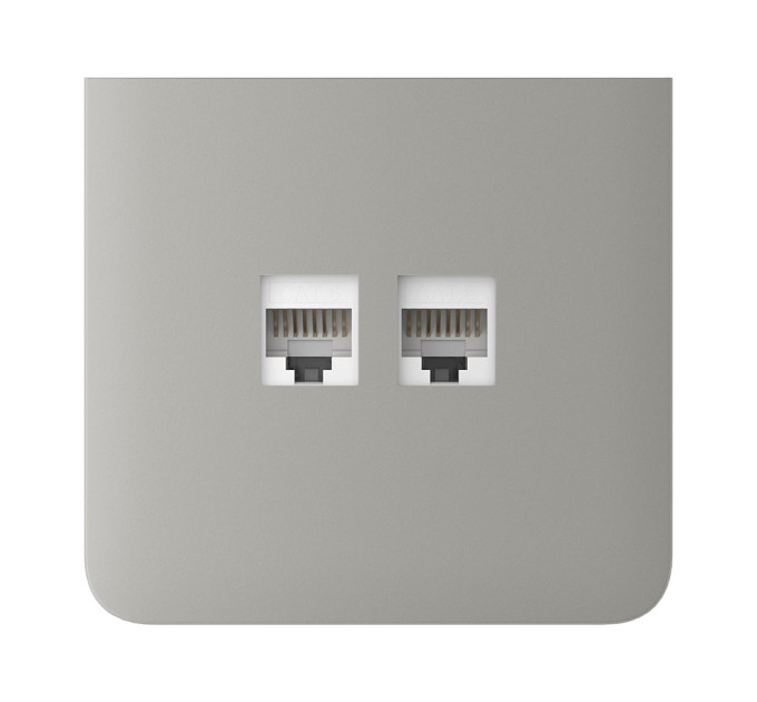 Фронтальная панель Ajax SideCover (LAN) vertical oyster/устричная для интернет-розетки Outlet (LAN)