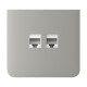 Фронтальная панель Ajax SideCover (LAN) vertical oyster/устричная для интернет-розетки Outlet (LAN)