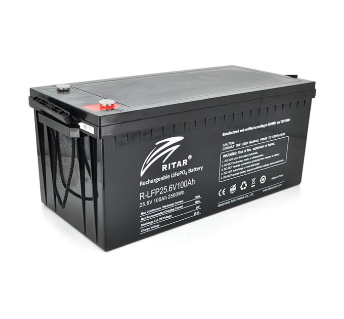 Аккумуляторная батарея литий-железо-фосфатная 25.6В 100А*ч Ritar LiFePO4 25.6V 100Ah 2560Wh