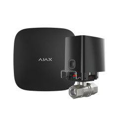Комплект антипотоп Ajax: централь Hub2 (2G) + кран перекрытия воды WaterStop 1" (DN25), черный