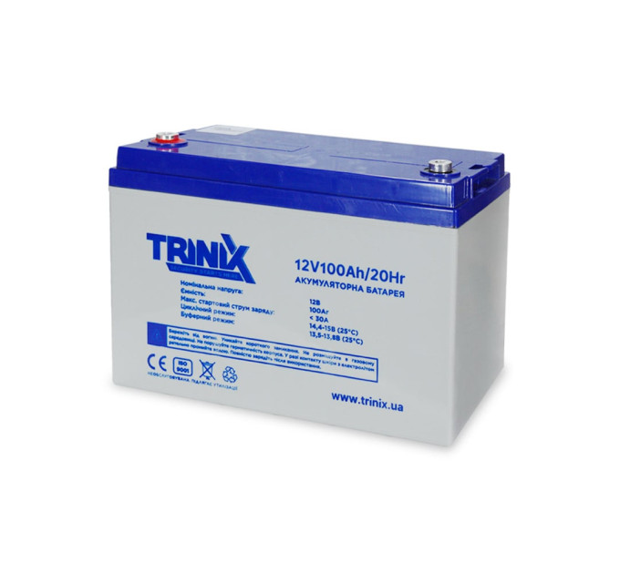 Trinix 12V100Ah/20Hr AGM Аккумуляторная батарея 12В 100Аг свинцово-кислотная Trinix 12V100Ah/20Hr AGM Аккумуляторная батарея 12В 100Аг свинцово-кислотная