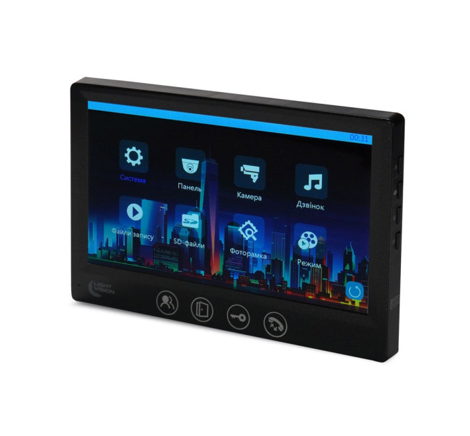 Відеодомофон 7" Light Vision AMSTERDAM FHD Black