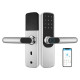 Замок биометрический автономный Trinix TRL-5204BTF Silver с Bluetooth, считывателем отпечатков пальцев и карт Mifare
