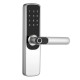 Замок биометрический автономный Trinix TRL-5204BTF Silver с Bluetooth, считывателем отпечатков пальцев и карт Mifare