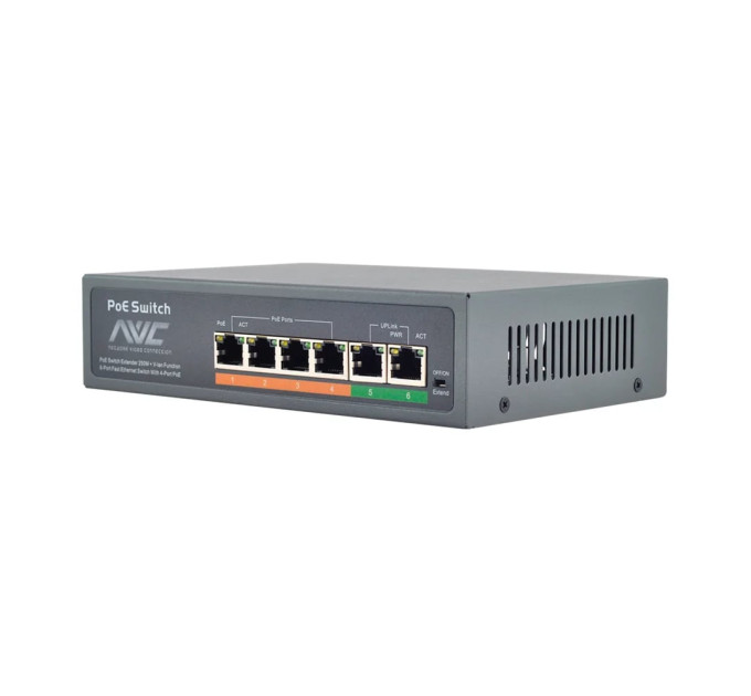 PoE-комутатор 6-портовий NVC-604Ex