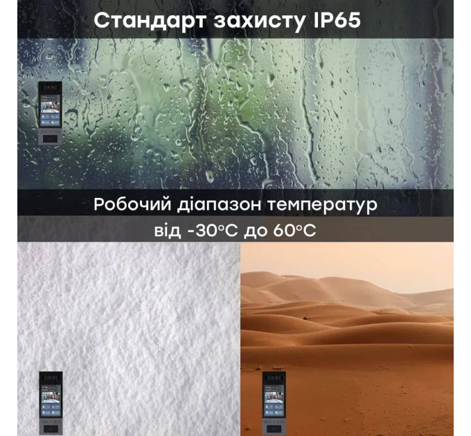 IP-відеопанель багатоабонентська 5Mp Akuvox X915S з екраном 8", розпізнаванням облич та зчитувачем EM-Marine / Mifare / NFC / BLE / QR