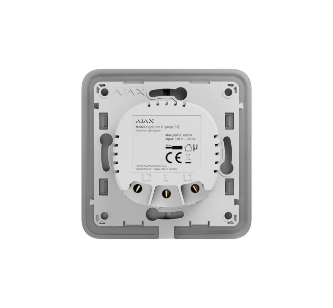 Умный одноклавишный выключатель Ajax LightSwitch 1-gang черный