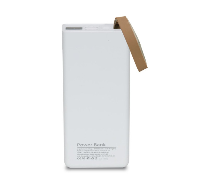 Повербанк 30000mAh Power Bank Kraft TPB-2330 White 22.5W QC3.0 LED-фонарь