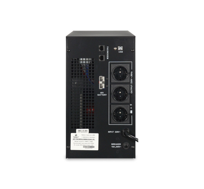 Источник бесперебойного питания Kraft KRF-PSW3000VA/2400W(LCD)48V UPS под внешний аккумулятор