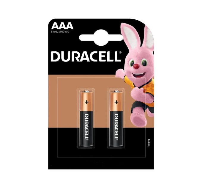 Щелочные батарейки Duracell LR03 AAA 1.5V 2 шт.