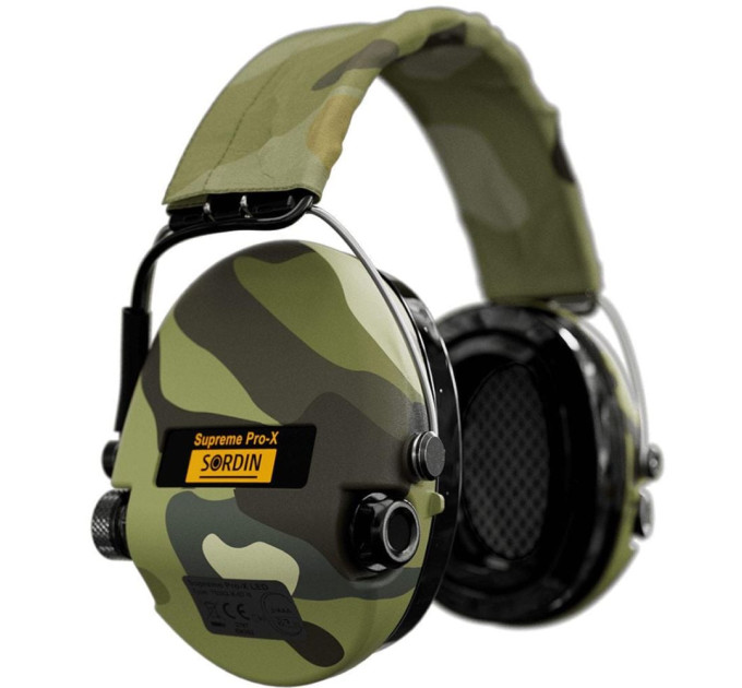 Активні навушники для стрільби Sordin Supreme Pro-X LED Multicam з LED-ліхтариком