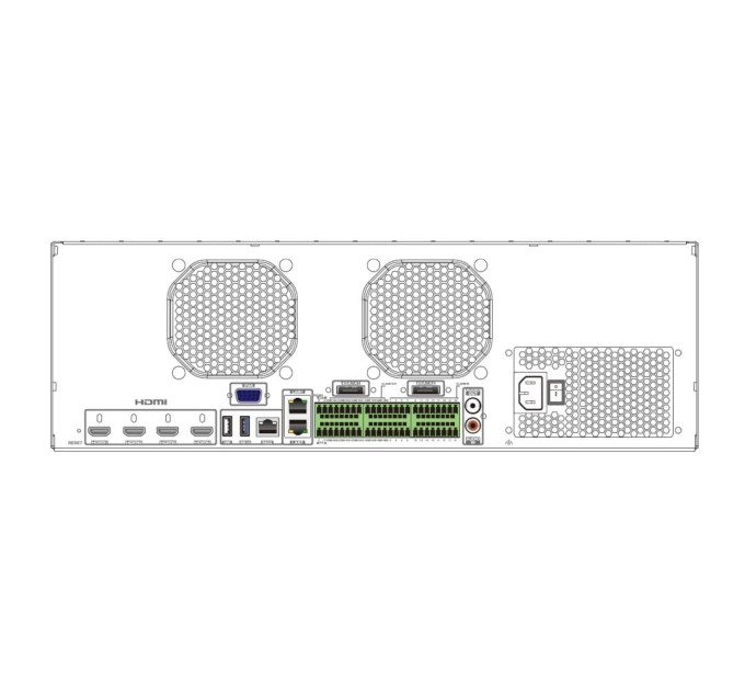 IP-видеорегистратор 128-канальный 16Mp TVT TD-33128H16-A3H-B