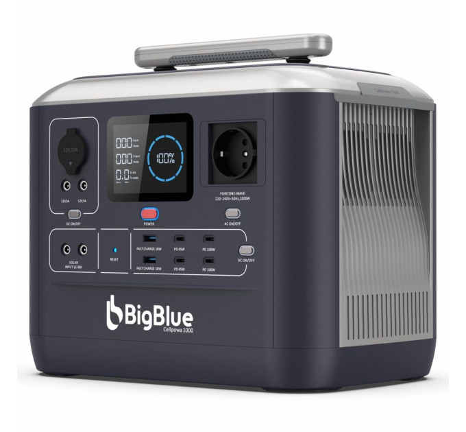 Портативна зарядна станція BigBlue CP1000 1000W 1075.2Wh Портативна зарядна станція BigBlue CP1000 1000W 1075.2Wh