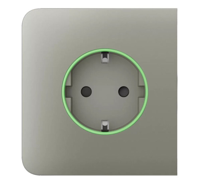 Фронтальна панель Ajax SideCover (smart) [type F] [55] ASP olive/оливкова для розумної розетки Outlet (type F)