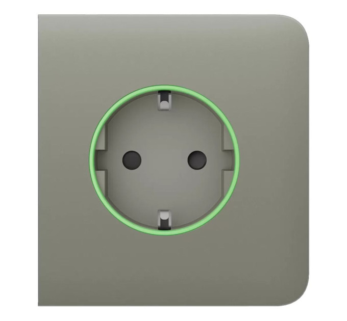 Фронтальна панель Ajax SideCover (smart) [type F] [55] ASP olive/оливкова для розумної розетки Outlet (type F)