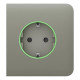 Фронтальна панель Ajax SideCover (smart) [type F] [55] ASP olive/оливкова для розумної розетки Outlet (type F)