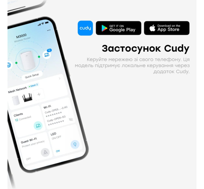 WiFi Mesh 4G LTE-маршрутизатор Cudy LT400 CAT4 N300