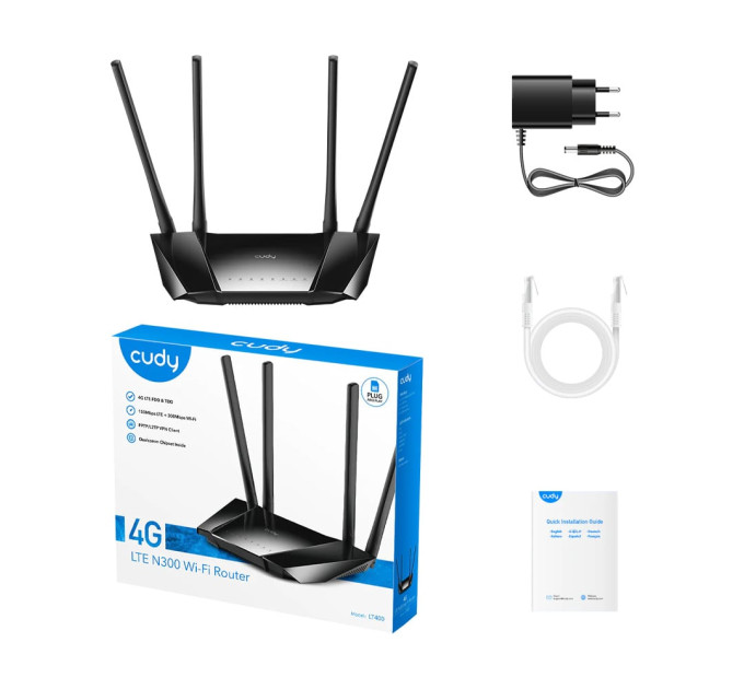 WiFi Mesh 4G LTE-маршрутизатор Cudy LT400 CAT4 N300