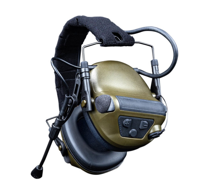 Активні захисні навушники Earmor M33 (FG) Olive з Bluetooth та гарнітурою