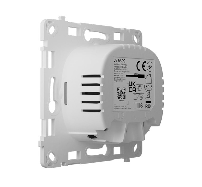 Механизм димера Ajax LightCore (Dimmer) vertical для разумного вертикального димерного выключателя света LightSwitch (Dimmer)