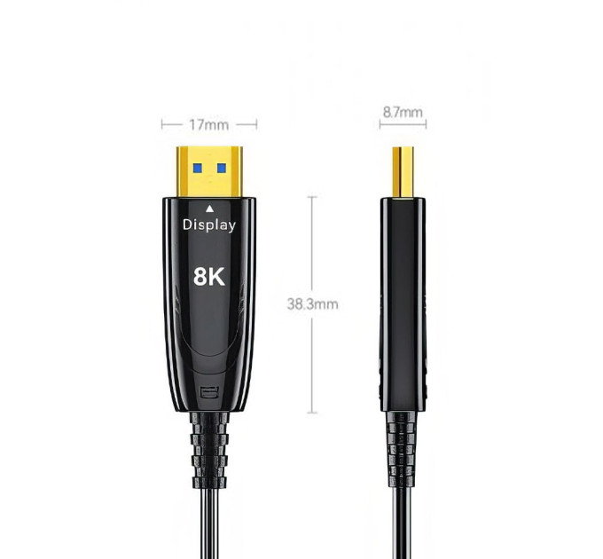 Кабель оптичний HDMI 2.1 100m Dtech DT-HOF8100