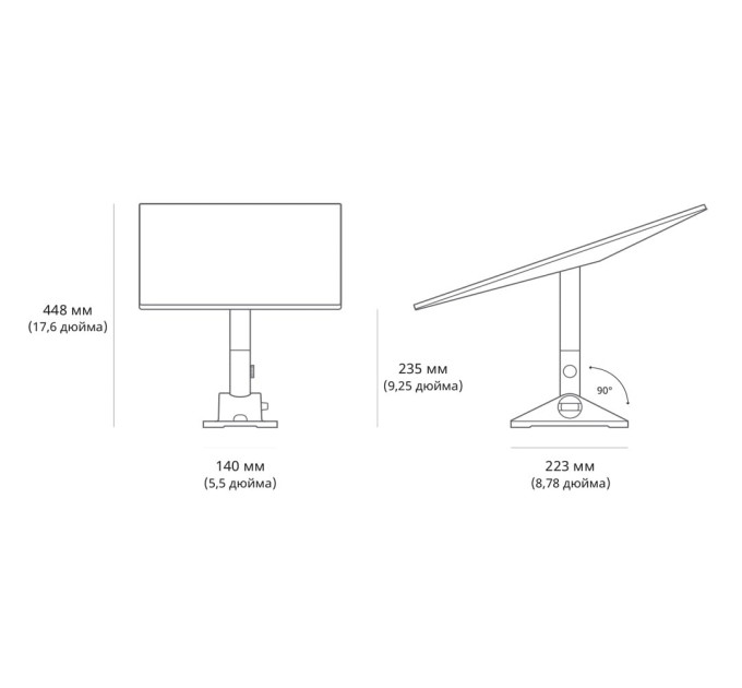Поворотный крепеж Starlink Standard Pivot Mount к Starlink Gen3 REV4