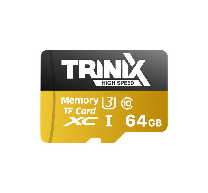 Карта пам’яті Trinix 64GB miсroSDXC з SD-адаптером U3 V30 A1