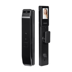 Замок биометрический автономный Trinix TRL-8804BTV Black L/R с Bluetooth и Wi-Fi, распознаванием лиц, ладоней, считывателем отпечатков пальцев и карт Mifare