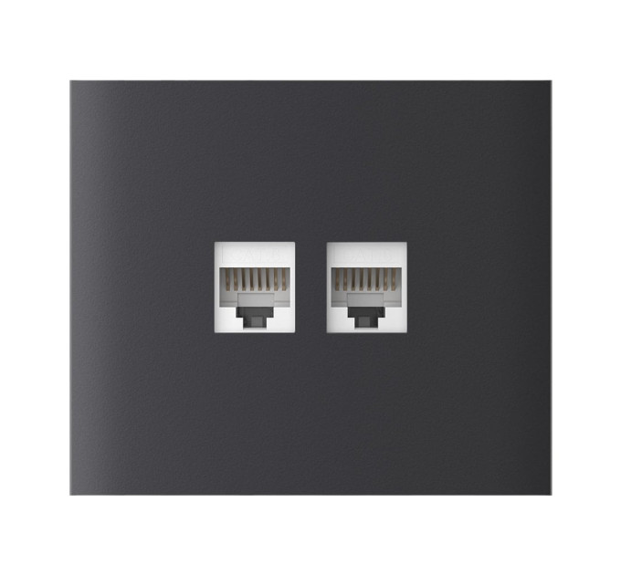 Фронтальная панель Ajax CenterCover (LAN) vertical graphite/графит для интернет-розетки Outlet (LAN) Фронтальная панель Ajax CenterCover (LAN) vertical graphite/графит для интернет-розетки Outlet (LAN)